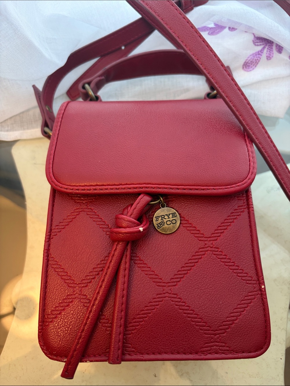 Red Quilted Crossbody Bag